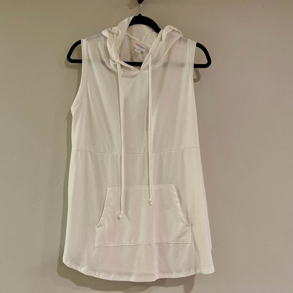 Lularoe Brittany Hooded Sleeveless Top Large